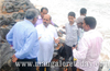 MLA Bava visits Meenakaliya; sore over unscientific way ofdumping boulders